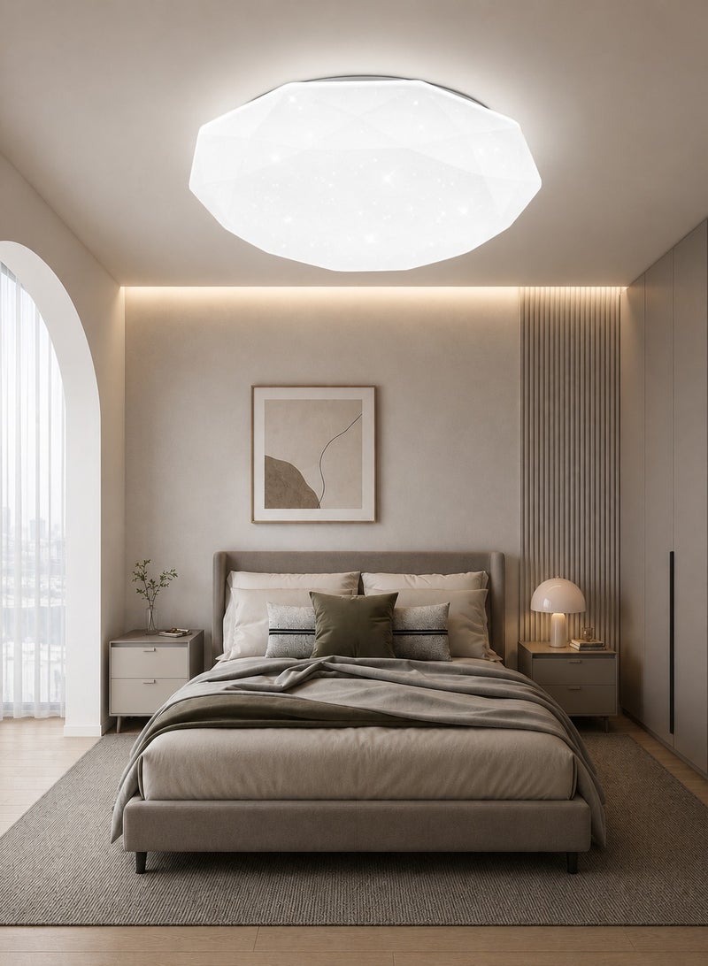 AL THURAYAT Modern 40cm LED Ceiling Light – 3 Color Lighting Modes Warm White / Cool White / Natural – Luxury Flush Mount Ceiling Lamp for Bedroom & Living Room - Image 5