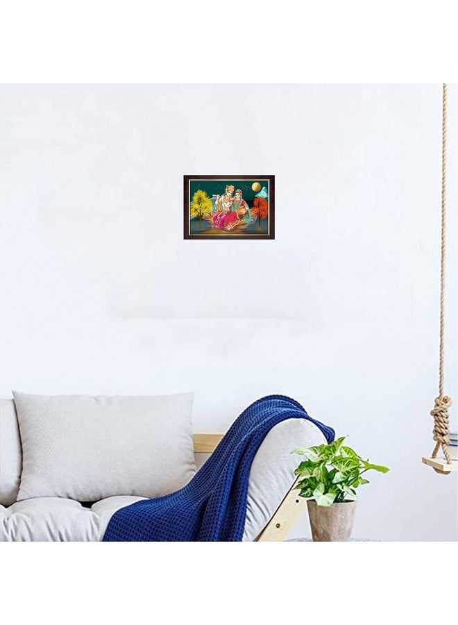 Dharvika Innovations Dharvika Innovations Radha Krishna Photo Frame Big Size Home Decoration with Sparkle Coated Lamination (14x20 Inch) - 20497 - Image 5