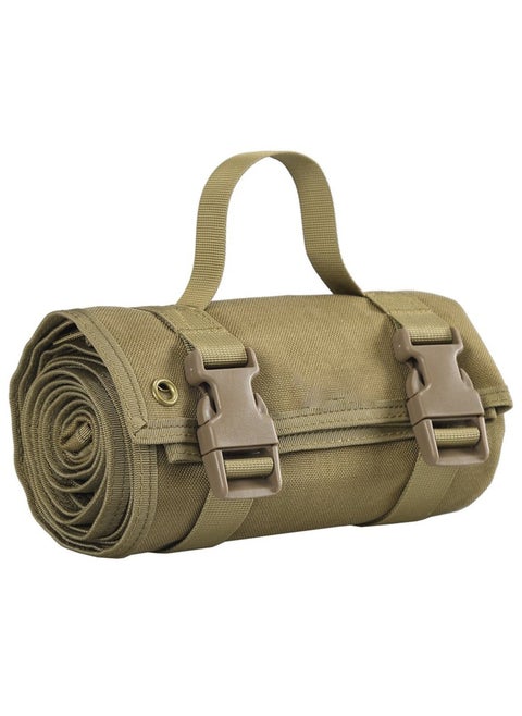 Shooting Mat - Roll Up Shooting Mat Prone Shooting Mat Tactical Shooting Blanket Pad for Long Range Shooting Hunting (Unpadded - Brown)