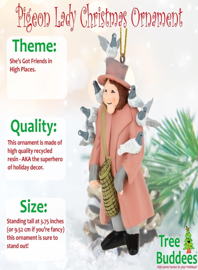 Tree Buddees NYC Central Park Bird Pigeon Lady Christmas Ornament - Image 2