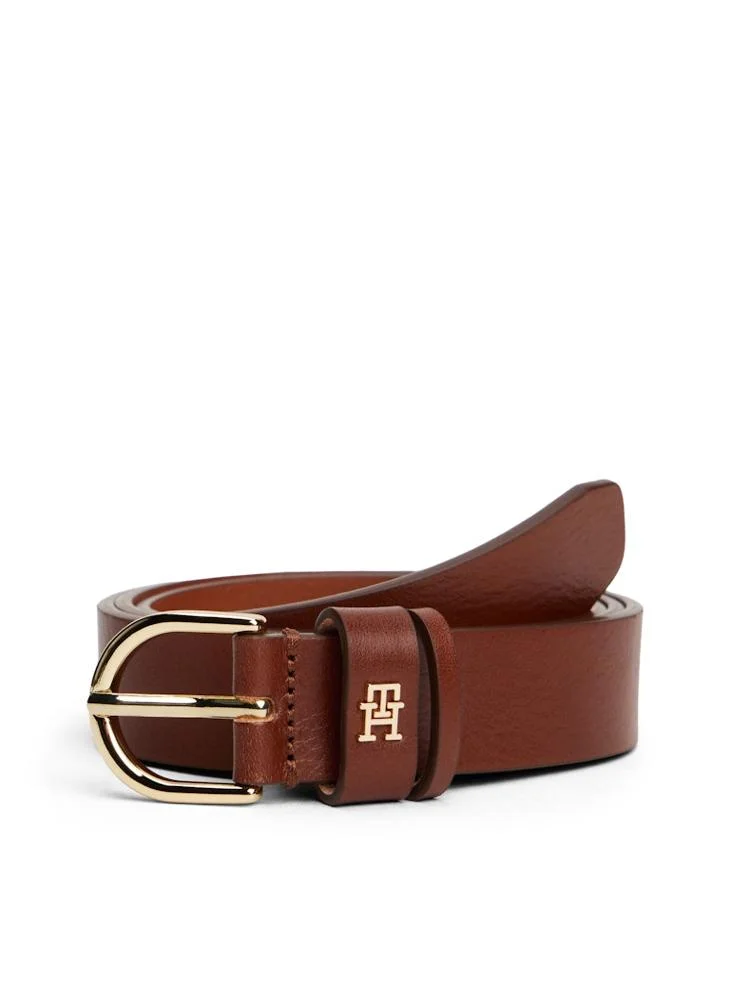 تومي هيلفيغر Essential TH Monogram Leather Belt