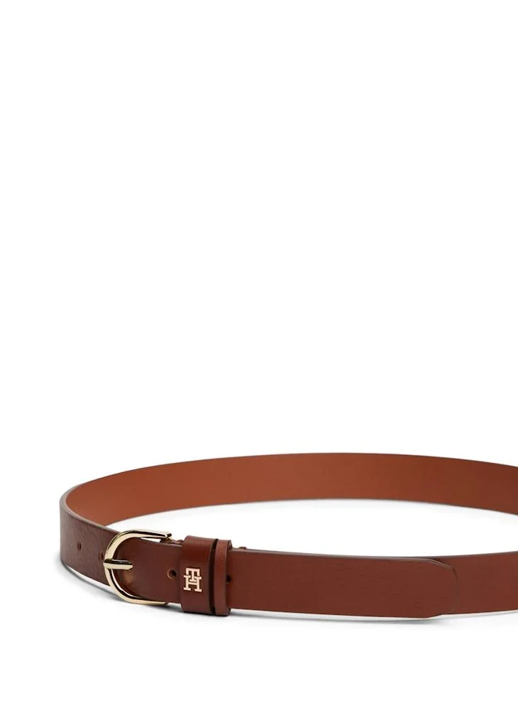تومي هيلفيغر Essential TH Monogram Leather Belt