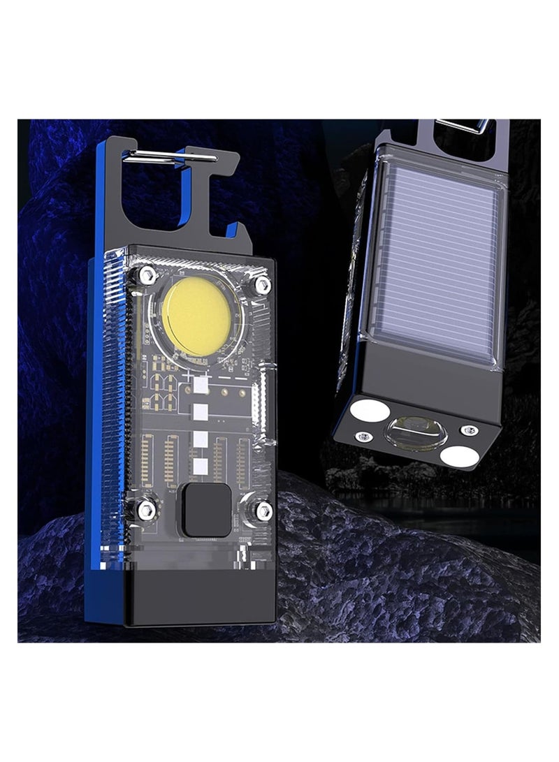 Zikra Portable Keychain Flashligh, Magnetic Clip-on Work Light Mini Outdoor Flashlight, Waterproof Rechargeable Pocket Light for Hiking, Camping, Survival, Emergency - Image 5