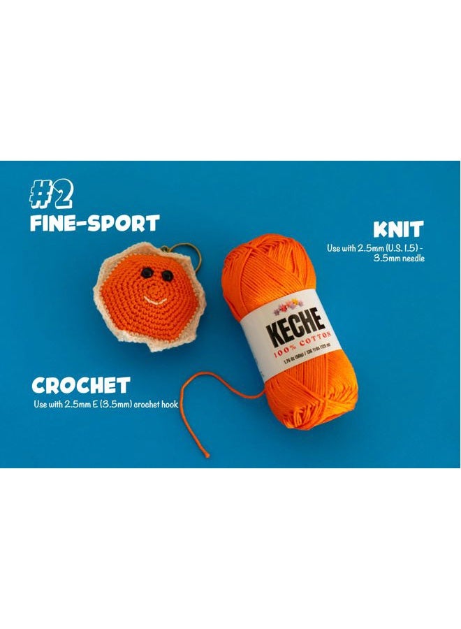 KECHE Cotton Yarn - 100% Cotton Yarn for Crocheting and Knitting, Mercerized Cotton Amigurumi Yarn Fine-Sport 2 1.76 oz (50g) / 136 Yrds (125 m) 2 Skeins - Baby Pink - Image 2