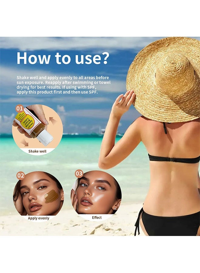 lakerain Amazing Brown Lotion,All-natural Tanning,Quick,Even Andnatural Tan,Leaving Skinwith A Healthy Glow,Non-greasy Glowing Self-tan for All Skin Types,100 ml  - Image 5