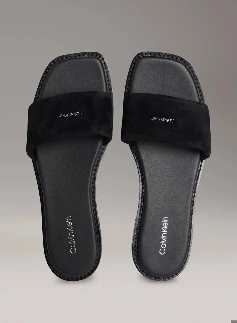 Calvin Klein Ck Black Suede Sandals for Women | Best Price UAE