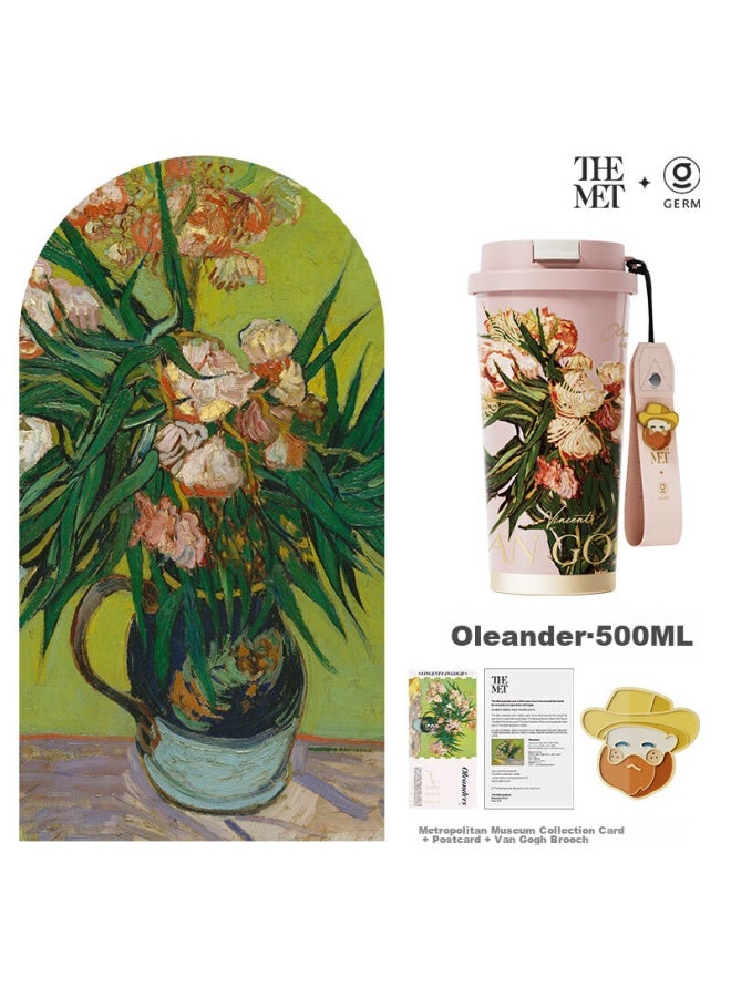 Germ Insulated Coffee Cup 316 Stainless Steel Water Cup Large Capacity Student Portable Cup Gift 500ml Oleander - Image 1