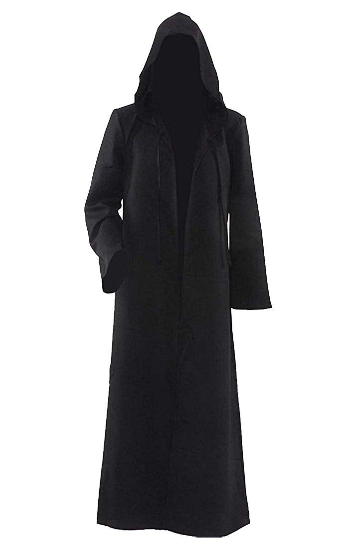 LHJ Men Tunic Hooded Robe Halloween Cosplay Costume Robe Cloak Cape - Image 2