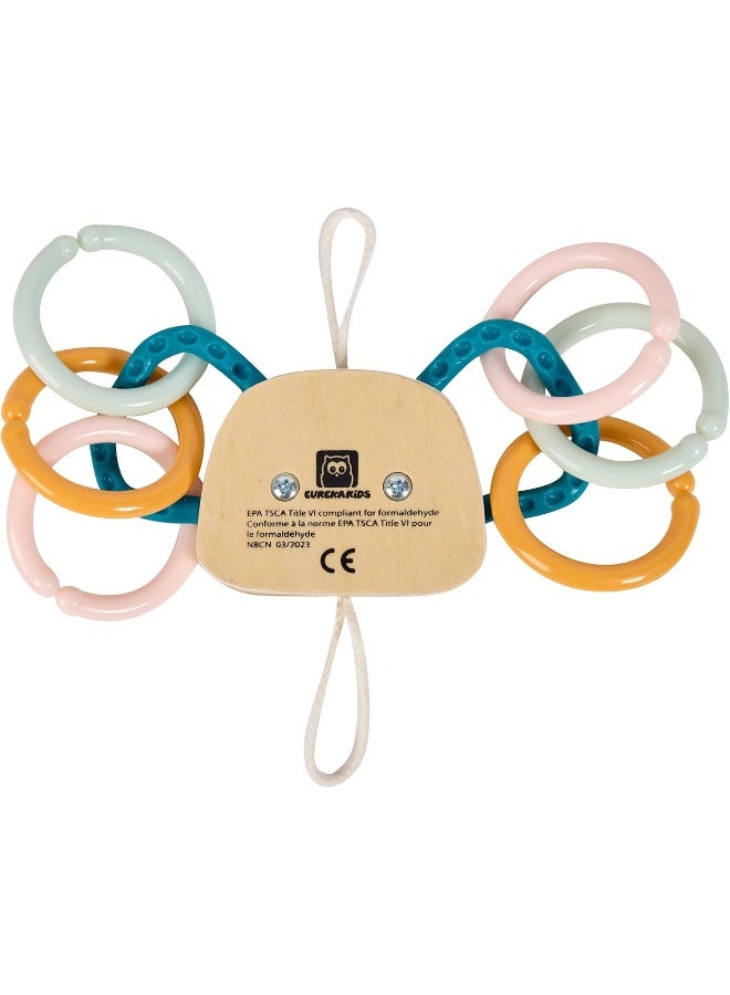 EUREKA KIDS Cucu 2In1 Teether Koala | Baby Rattle And Gum Massage | For Crib, Stroller And Highchair | Made Of Wood And Silicone | For 0M+ - Image 4