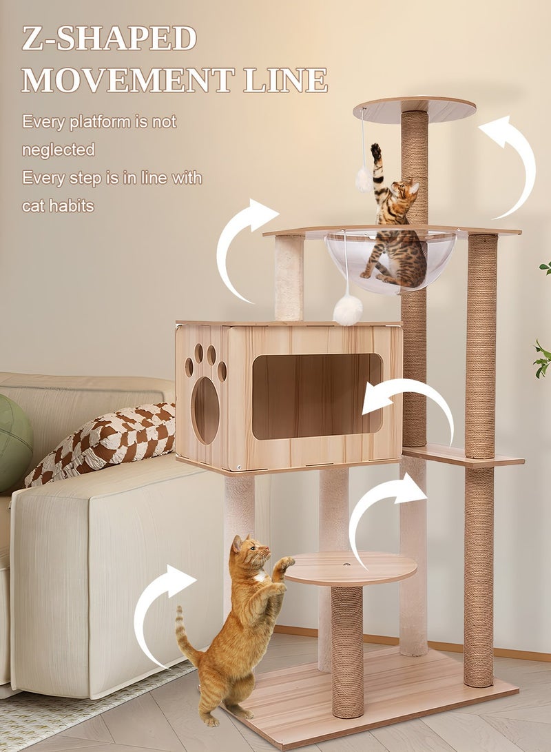كيدل كبسولة مساحة كبيرة منزل القطة شجرة القطة تسلق إطار برج القطة - Image 2