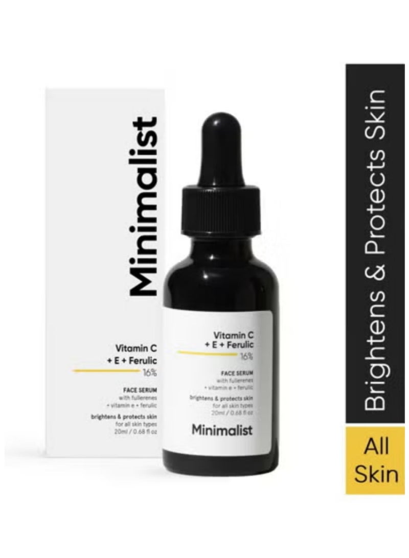 منيماليست مصل فيتامين سي ١٦٪ المتطور من مينيماليست مع فيتامين إي وحمض الفيروليك - تفتيح البشرة وحمايتها من أشعة الشمس - Image 3
