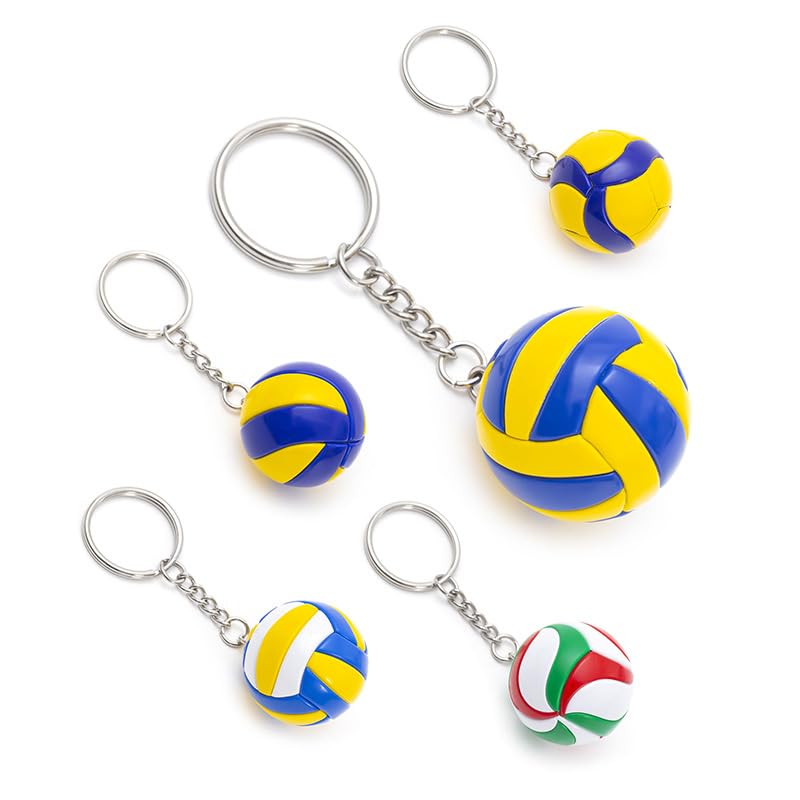 ZENRUIMING 5Pcs Volleyball Keychain Sports Match Souvenir Keychain Bag Charms for Volleyball Lovers and Volleyball Fans - Image 1