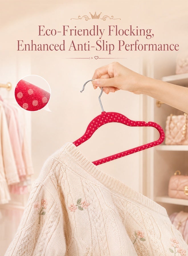 Arabayt 50PCS Baby Clothes Hangers, Non-Slip Velvet Hangers for Toddlers, 360° Rotating Hook, Sturdy Hangers for Baby Clothes, Pants & Dresses - Image 3