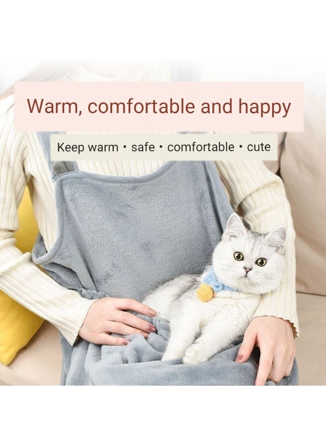 A.M Pet Carrier Apron Cozy Small Cat Dog Sling Accompany Dogs Front Shoulder Carry Breathable Cotton Kitten Sleeping Bag Hands-Free for Indoor Outdoor Travel - Image 4