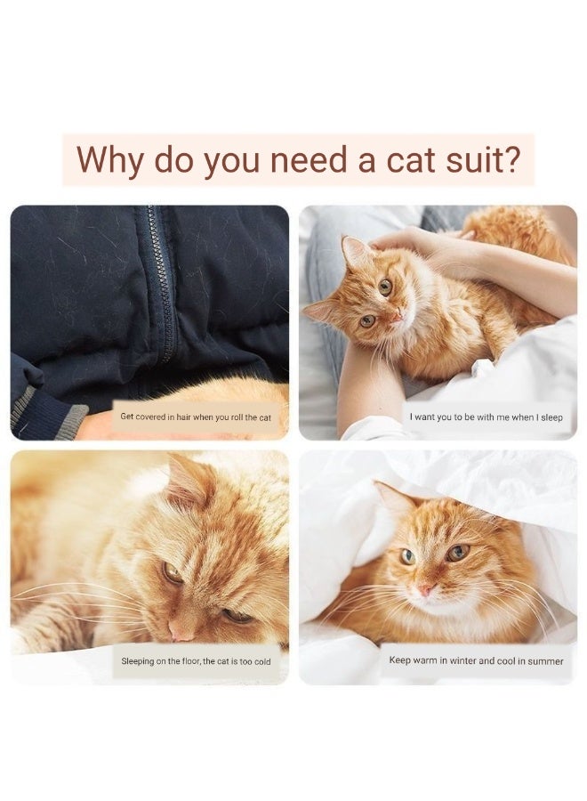 A.M Pet Carrier Apron Cozy Small Cat Dog Sling Accompany Dogs Front Shoulder Carry Breathable Cotton Kitten Sleeping Bag Hands-Free for Indoor Outdoor Travel - Image 3