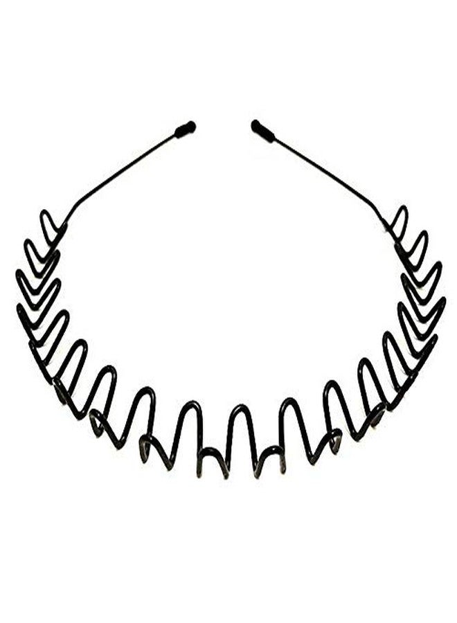 CHIROGRAPHY 3 Pack Hair Band Metal Headband Black Head Band Spring Wavy Nonslip for Unisex (Spring Wave) - Image 3