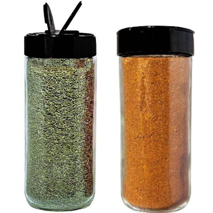 JARMING COLLECTIONS Premium Glass Spice Shakers 16 oz Versatile Seasoning and Spice Dispenser with Sifting Lids for Popcorn, Cheese, Cinnamon, and Salt, Made in USA by JARMING COLLECTIONS - Image 1