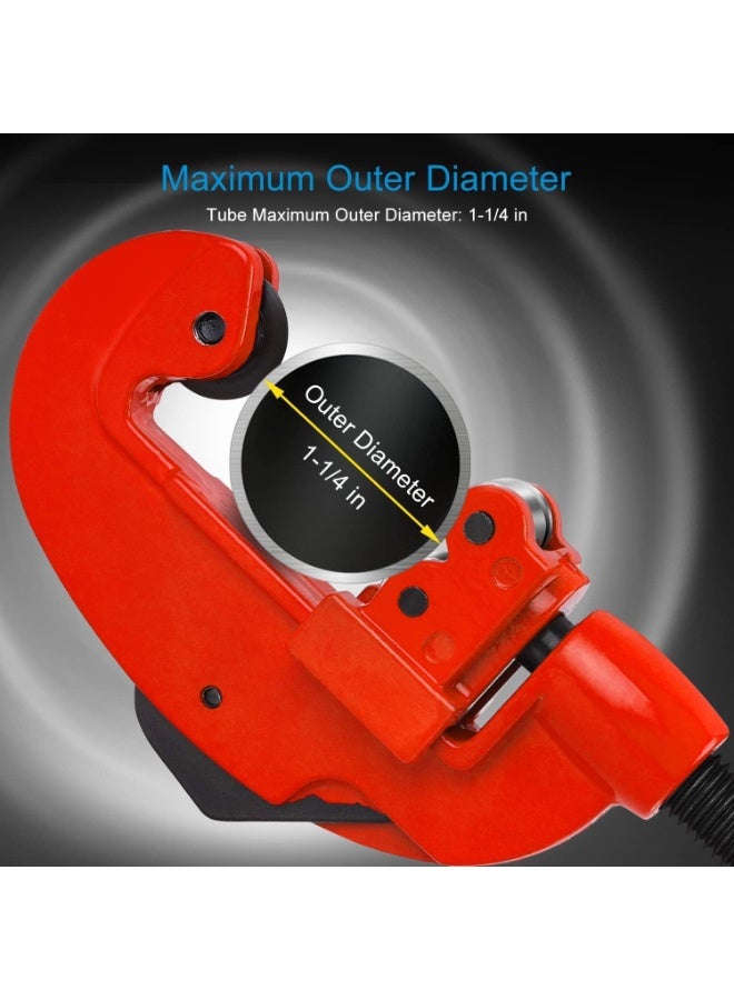 Emerald 3-30mm Pipe Cutter, Adjustable Tube Cutter with Aluminum Alloy Body, Copper Pipe Cutting Tool for Plumbing with Blade for deburring - Image 2