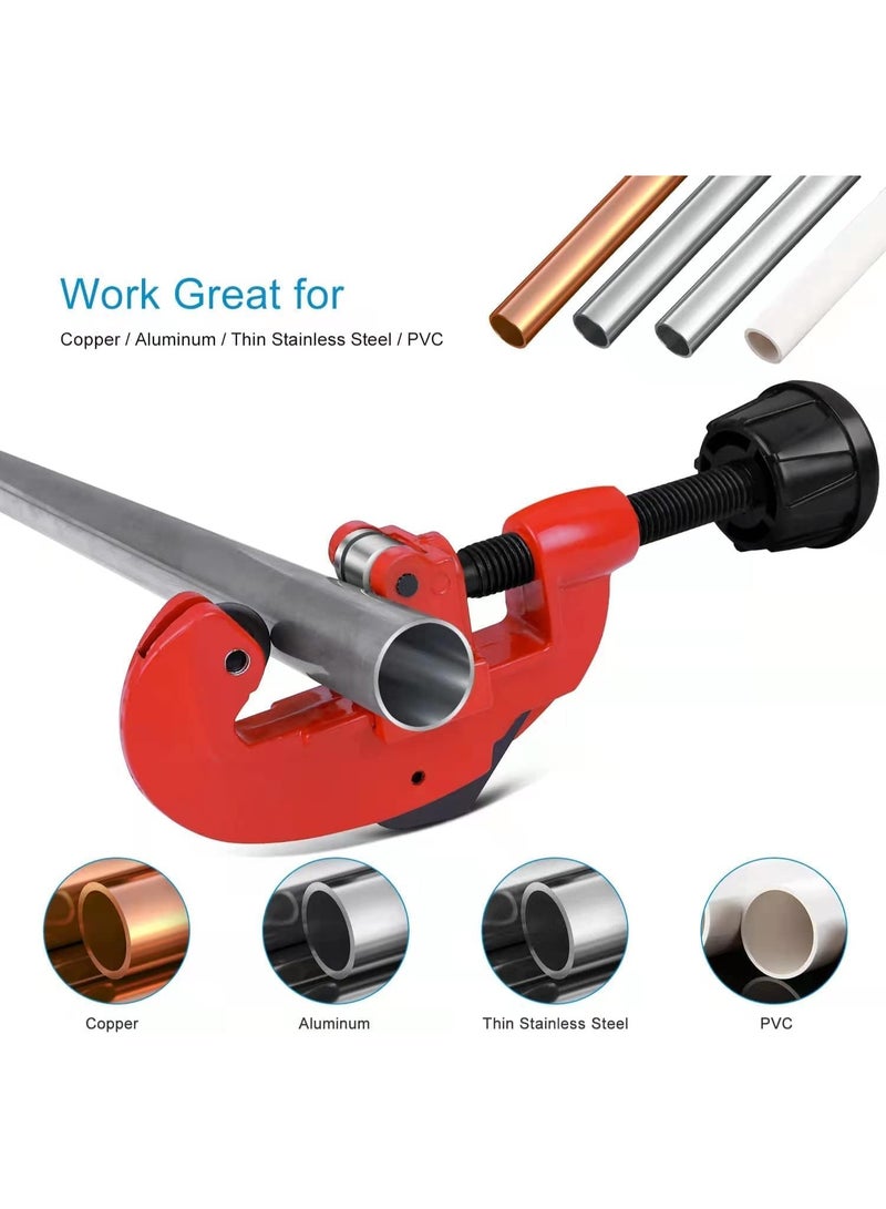 Emerald 3-30mm Pipe Cutter, Adjustable Tube Cutter with Aluminum Alloy Body, Copper Pipe Cutting Tool for Plumbing with Blade for deburring - Image 3