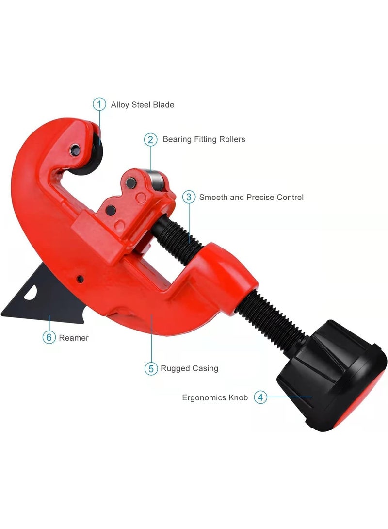 Emerald 3-30mm Pipe Cutter, Adjustable Tube Cutter with Aluminum Alloy Body, Copper Pipe Cutting Tool for Plumbing with Blade for deburring - Image 5