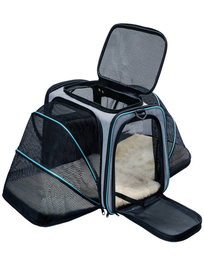 TDHDIKE Cat Dog Carrier - Airline Approved Expandable Soft-Sided Pet Carrier with Removable Fleece Pad and Pockets, for Cats/Puppy and Small Animals Large(2 side expandable) - Image 1