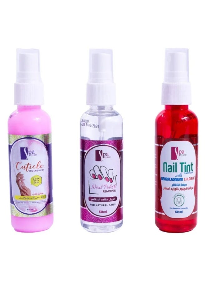 3-Piece Nail Care Set, 50ml Each