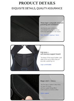 FIRSTAR Back Brace Posture Corrector, Adjustable Full Back Trainer, for Upper Lower Back Pain Relief (Black)  - Image 2
