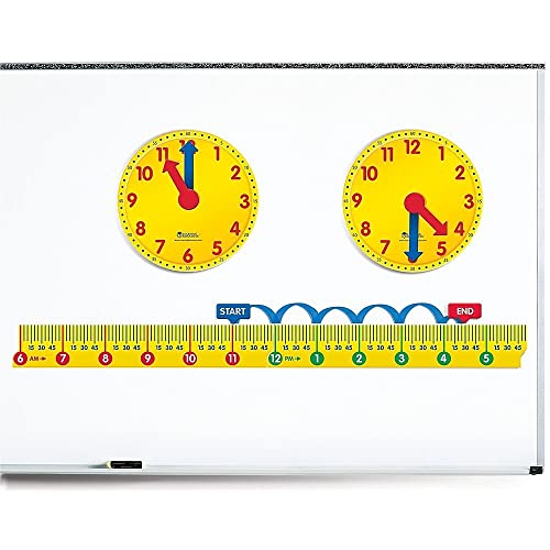 Learning Resources Magnetic Elapsed Time Set, Telling Time, Clock for Kids, Classroom Supplies, Set of 2 - Image 1