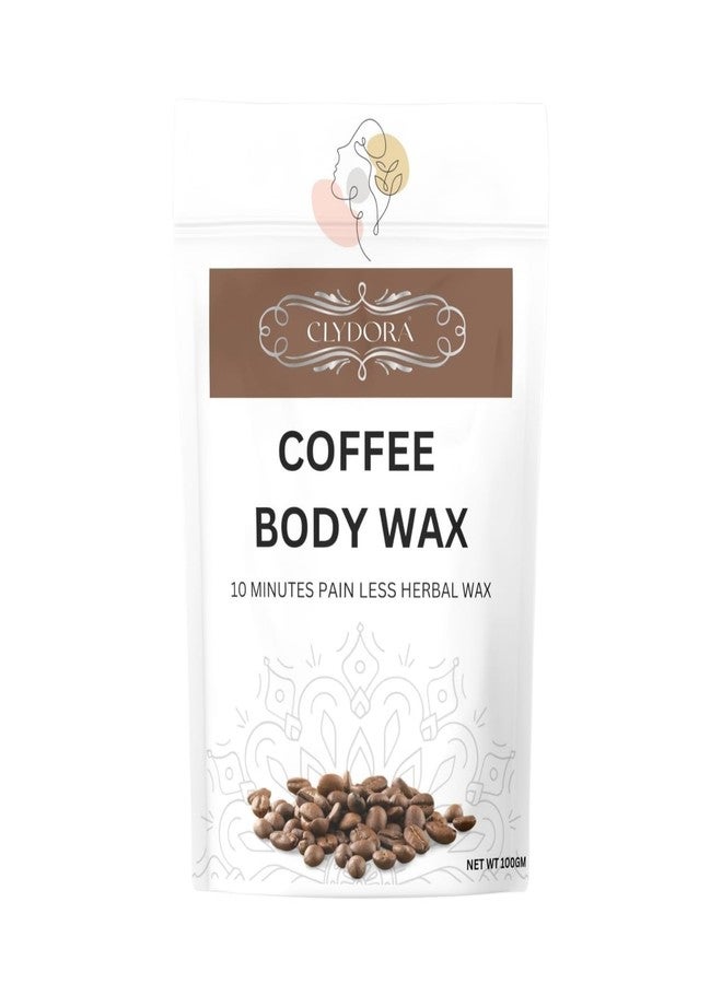 Clydora Coffee Body Wax - 10 Minutes Painless Herbal Wax for Smooth Skin | Natural Hair Removal Wax with Coffee Extracts | 100g - Image 1