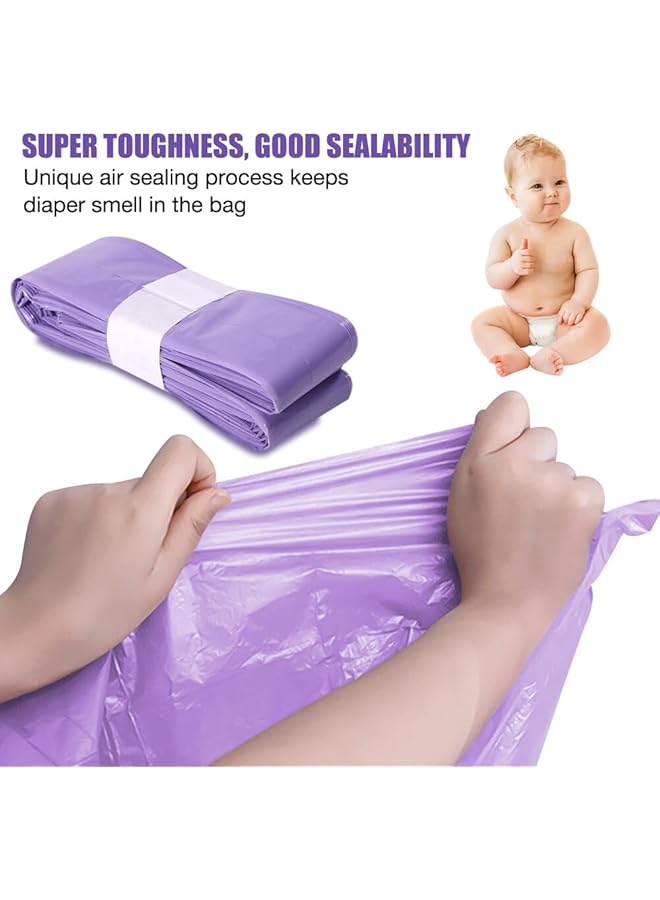 erorex Nappy Bin Refill 12Pcs Nappy Bags Bin Refill Holds Up To 280 Nappies Nappy Bin Bags Diaper Pail - Image 4