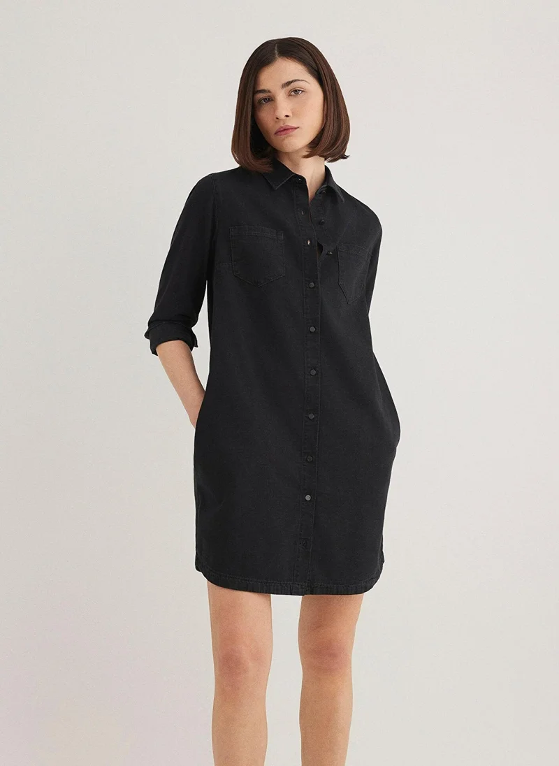 مافي Liz Smoke Denim Jean Dress