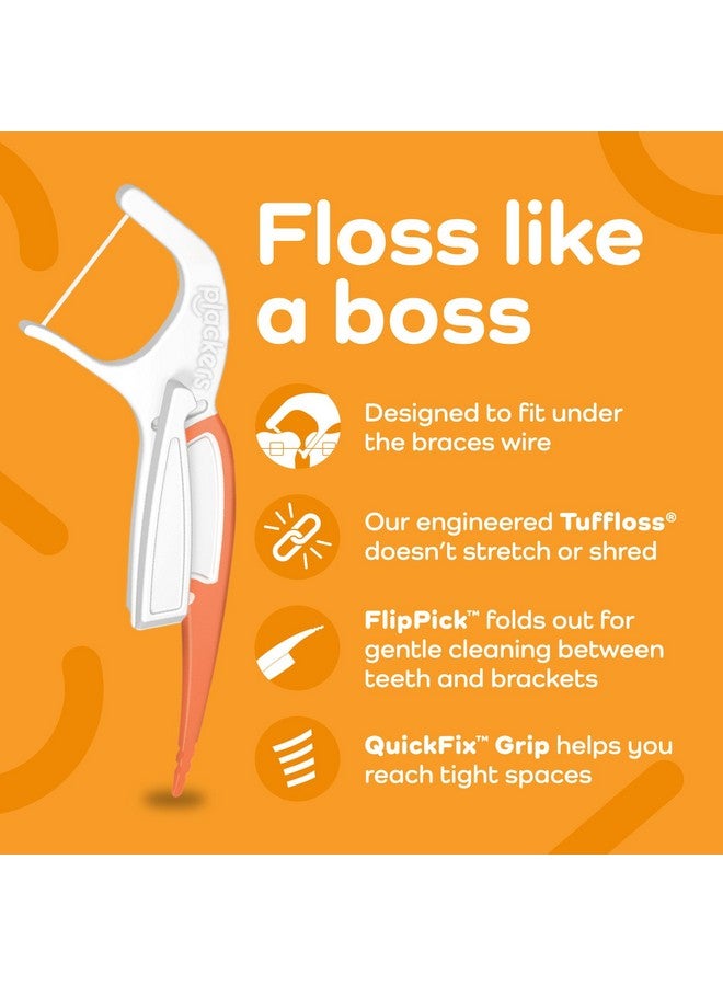 بلاكرز أعواد خيط الأسنان أورثوبيك من بلاكرز، بدون نكهة، مصممة لتقويم الأسنان، قابلة للطي، سهلة التخزين مع سحاب إغلاق، 36 قطعة (عبوة من 4 قطع) - Image 3