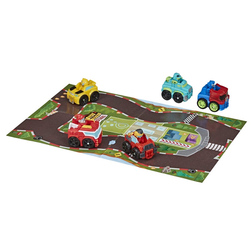 Transformers Playskool Heroes Rescue Bots Academy Mini Bot Racers Converting Robot Toy 5-Pack, 2-Inch Collectible Toy Cars (Amazon Exclusive) - Image 3