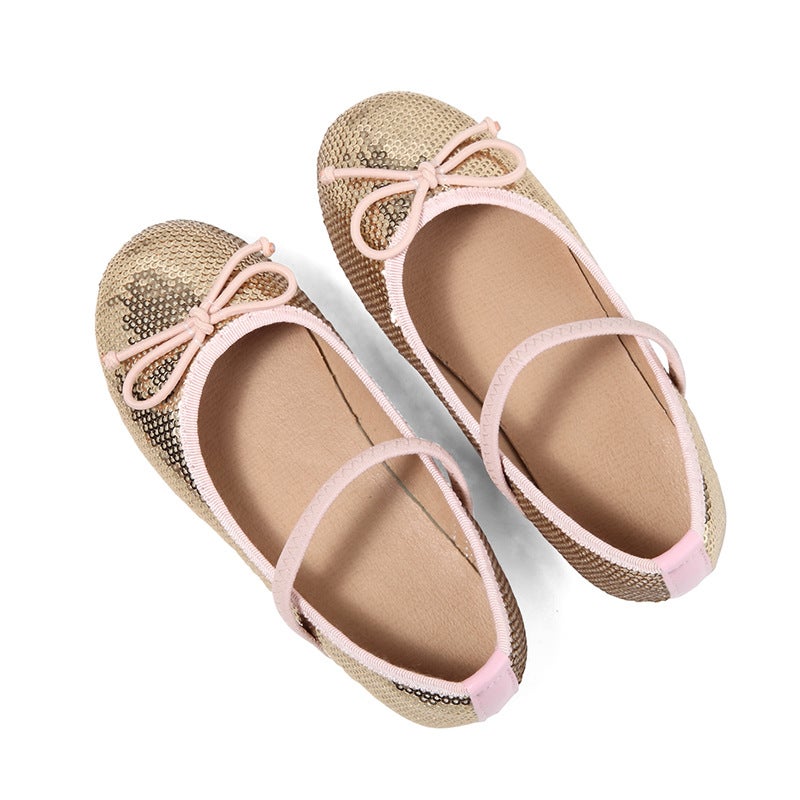 Autumn 2024 New Mermaid Shoes Girls'' Princess Shoes Little Girl Soft Sole Single-layer Shoes Children Shining Leather Shoes with Dress - Image 5