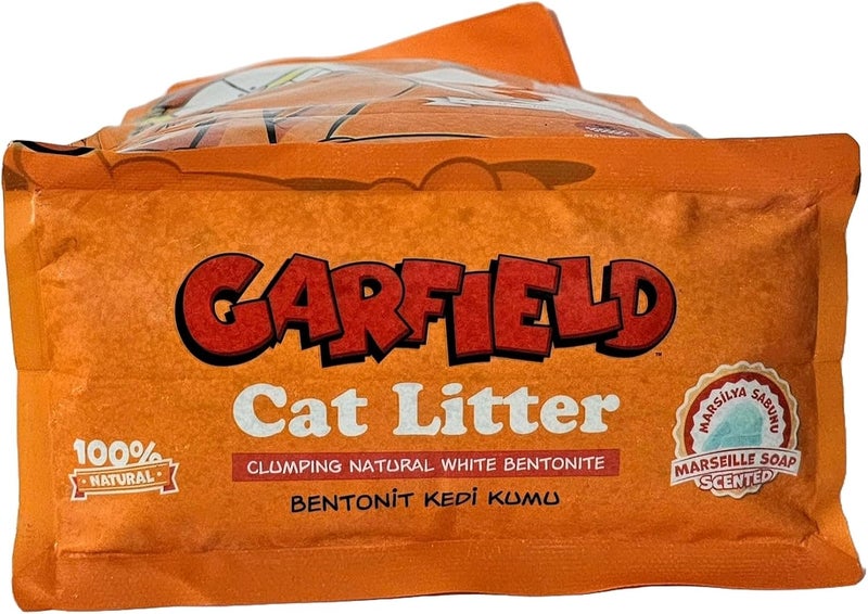 Garfield Natural Clumping Cat Litter - 100% High-Quality White Bentonite, Marseille Soap Scented, 5L - Superior Odor Control, Low Dust, Easy Scooping - Image 4