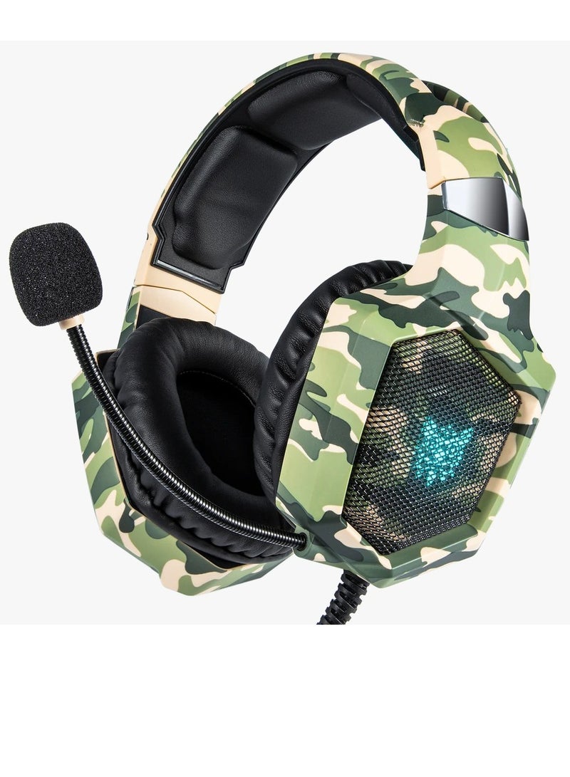 ONIKUMA K8 Gaming Headset Wired Stereo Headphones Noise-Canceling With Mic LED Lights Earphone - Image 1