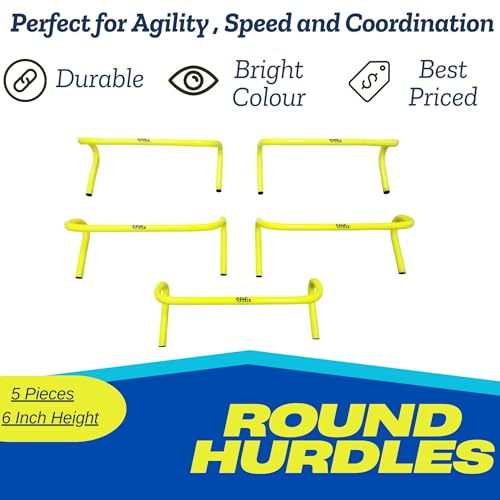 Fitfix® Training Flat Agility Hurdles 6.0 Inches, Qty 5 Pcs.Super Speed Agility Ladder 4 Meter,Sports 6 Inch Cone Marker Pack 06 Pcs,Soccer Cone Markers Pack of 10.Nylon Fabric 40" Speed Chute - Image 3