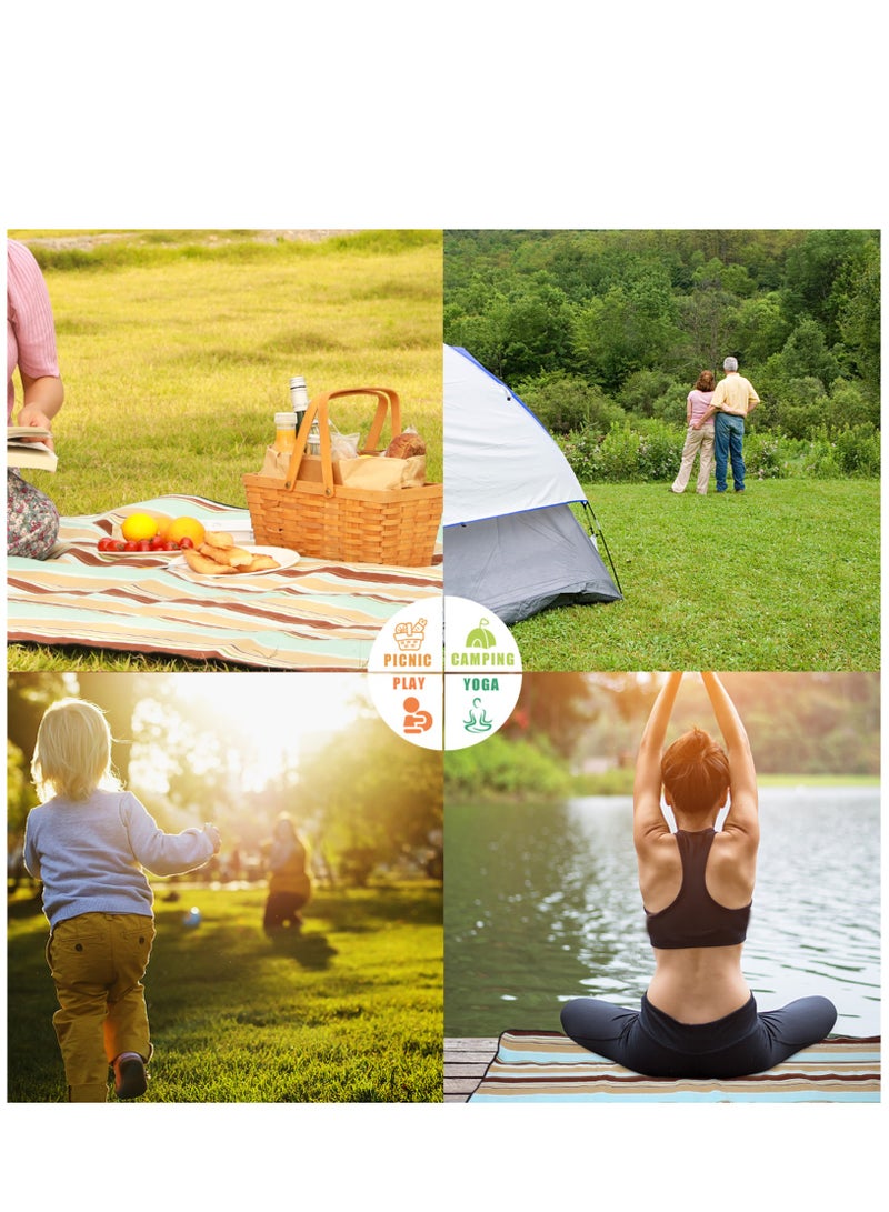 KASTWAVE Outdoor Picnic Mat, Versatile Waterproof Outdoor Blanket - Extra Large Beach Mat, Sand-Free and foldable, with Carry Strap | Portable Camping and Park Blanket for Grass, Hiking, Travel, and Concerts - Image 3