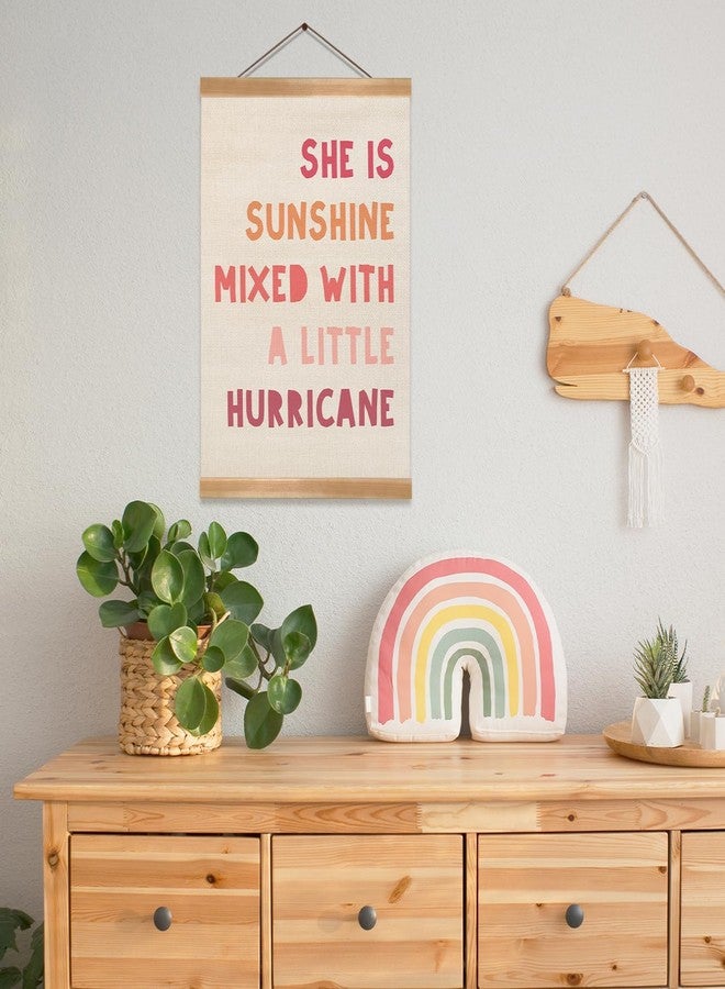 ZTGDA Pink Girls Room Decor Poster, She Is Sunshine Mixed with a Little Hurricane Wall Art Posters, Girls Room Decor, Inspirational Quote Hanging Banner for Girls Room Bedroom Home Nursery Playroom 12x16Inch - Image 5