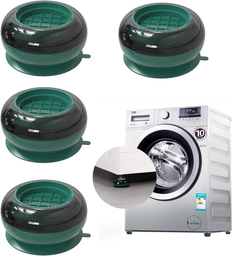 SANTALON Washing Machine Pads Shock Noise Cancelling AntiVibration Feet Pads AntiSlip AntiWalk Support for Washers Dryers Noise Reduction Stability and Floor Protection Set of 4 - Image 2