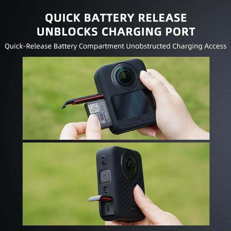 GetZget ® Silicone Cover Compatible with DJI Osmo 360 Camera Cover with Lens Cap Scratch Protector Accessories - Image 2