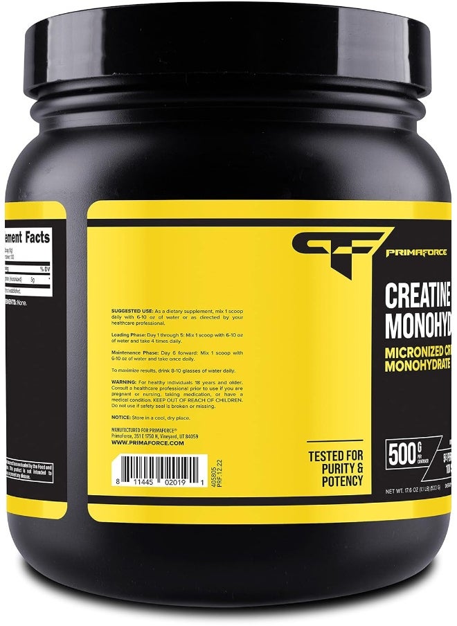 Primaforce Micronized Creatine Monohydrate Powder 500 Grams (1.1 Pounds)  - Image 3