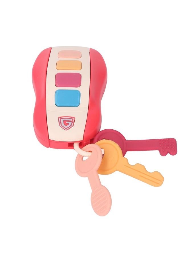 NIBEMINENT Kids Simulated Car Keys Cool Sound Music Improve Creativity Early Educational Remote Key Toy Red  - Image 4
