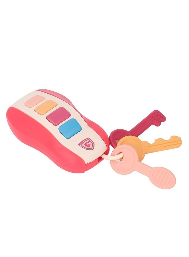 NIBEMINENT Kids Simulated Car Keys Cool Sound Music Improve Creativity Early Educational Remote Key Toy Red  - Image 5