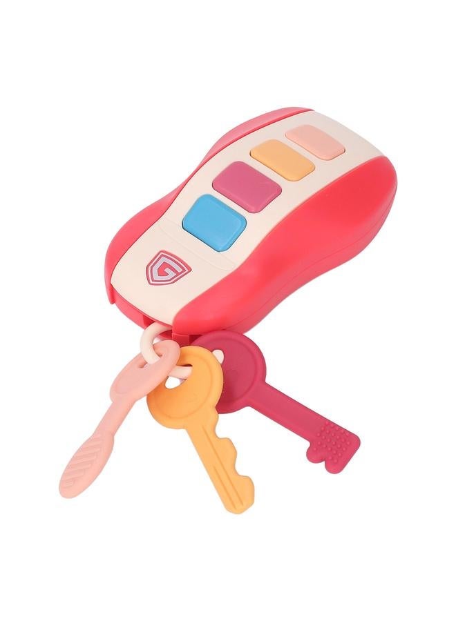 NIBEMINENT Kids Simulated Car Keys Cool Sound Music Improve Creativity Early Educational Remote Key Toy Red  - Image 3