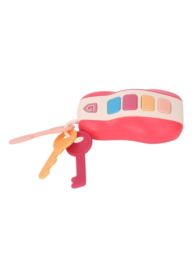 NIBEMINENT Kids Simulated Car Keys Cool Sound Music Improve Creativity Early Educational Remote Key Toy Red  - Image 2