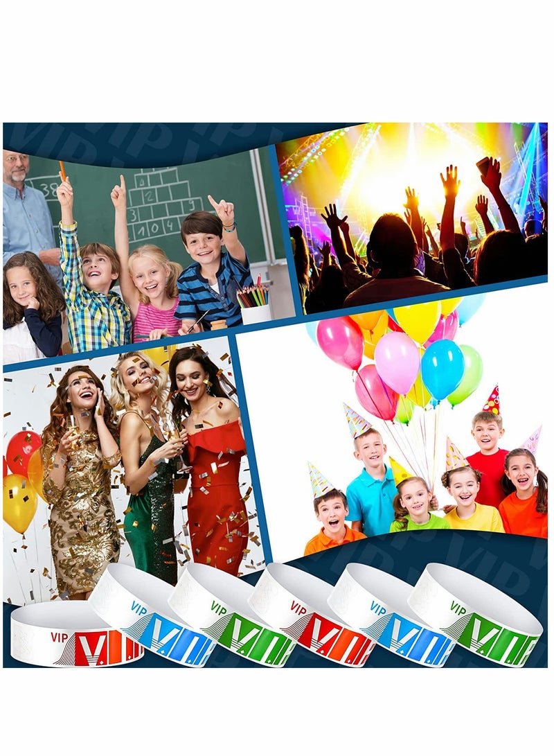 600 Neon Waterproof Paper Wristbands for Events - Lightweight Adhesive Concert & Party Bracelets, 0.79in Colored Arm Bands - Image 3