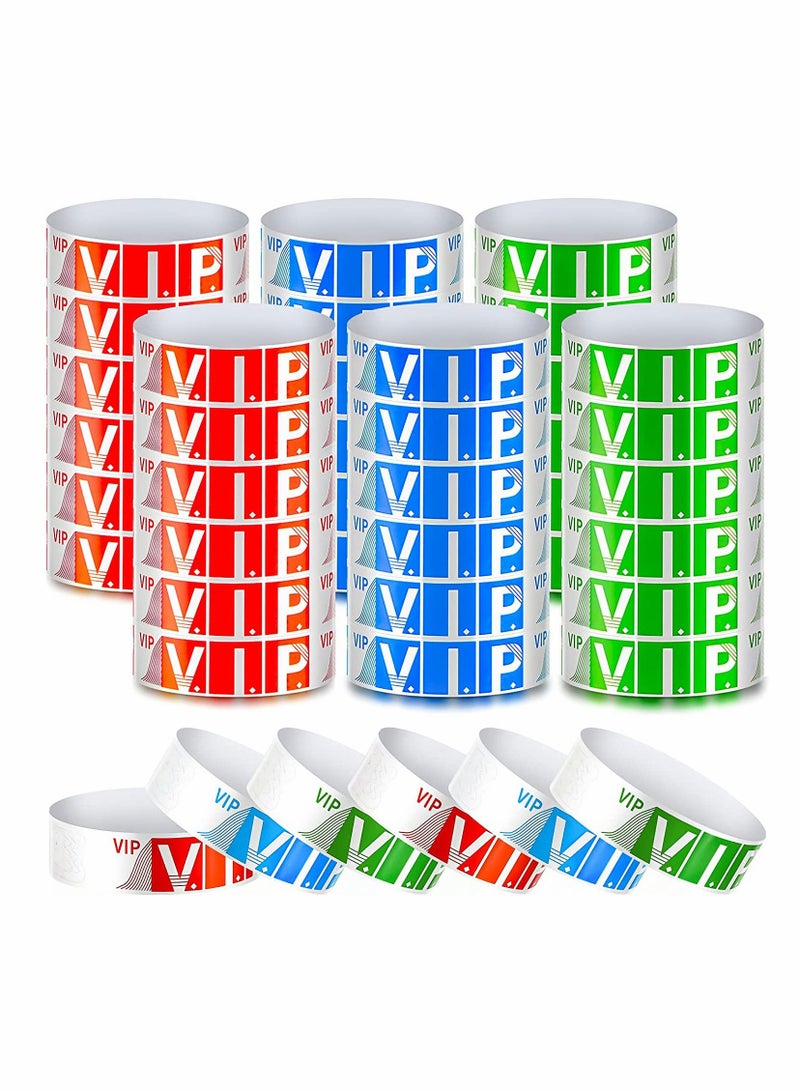 600 Neon Waterproof Paper Wristbands for Events - Lightweight Adhesive Concert & Party Bracelets, 0.79in Colored Arm Bands - Image 1