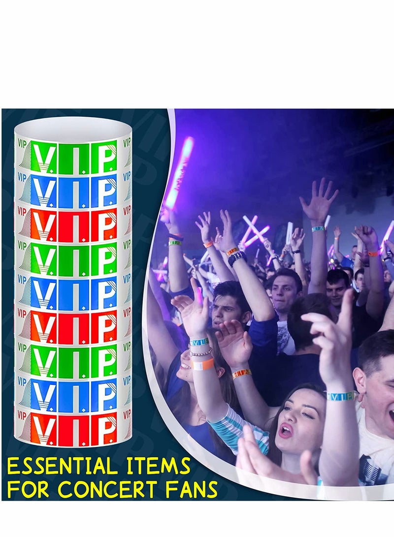 600 Neon Waterproof Paper Wristbands for Events - Lightweight Adhesive Concert & Party Bracelets, 0.79in Colored Arm Bands - Image 4