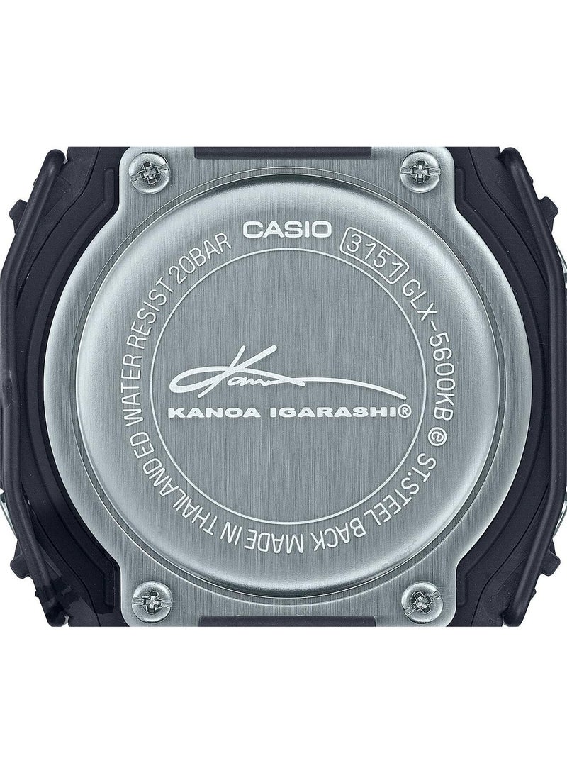 كاسيو ساعة كاسيو جي-شوك GLX-5600-1DR جي لايد رقمية للبحر رسم بياني للمد والجزر بيانات القمر مقاومة للصدمات مقاومة ماء 200 متر اضاءة خلفية LED توقيت عالمي ستوب ووتش مؤقت عد تنازلي منبهات تقويم تلقائي - Image 4